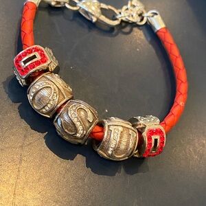 5-charm Ohio State University 8.5” bracelet